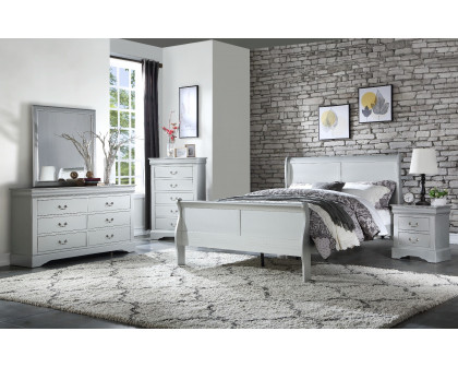 ACME Louis Philippe Full Bed - Platinum