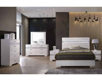 ACME - Naima II White High Gloss Platform Bed