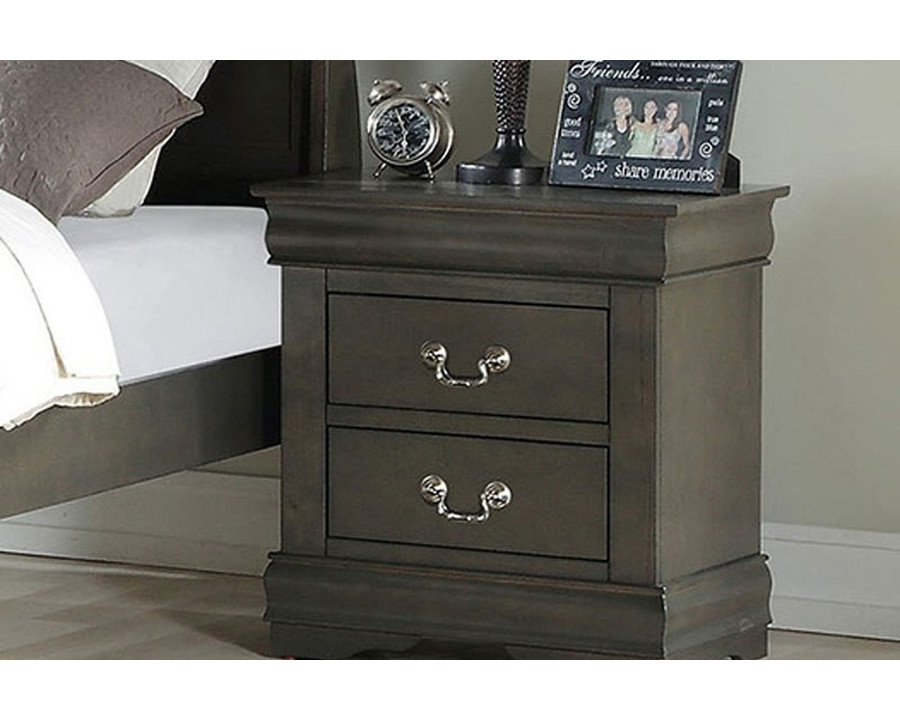 ACME Louis Philippe Nightstand - Dark Gray