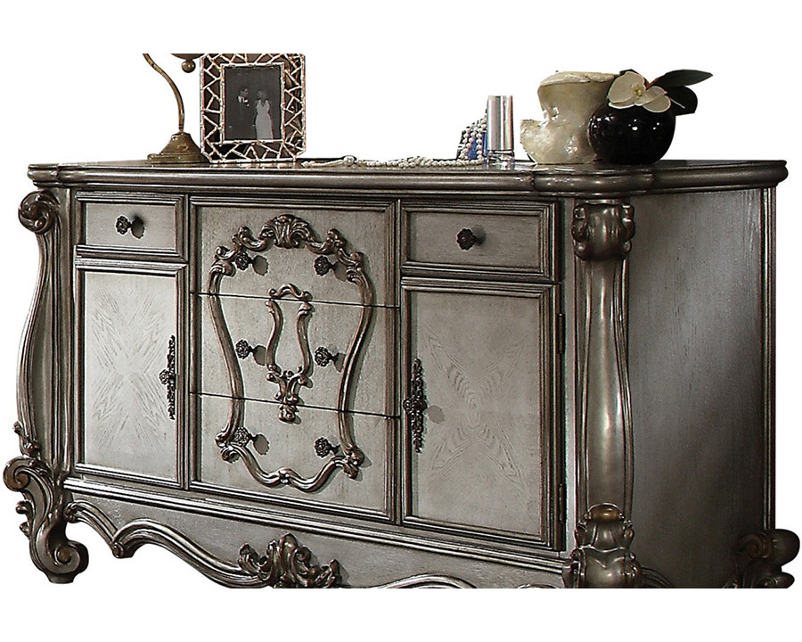 ACME Versailles Dresser - Antique Platinum Silver