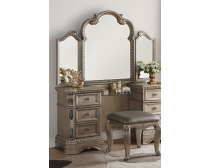 ACME - Northville Vanity Desk in Antique Silver