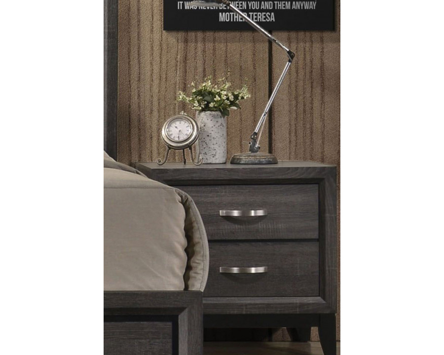 ACME - Valdemar Nightstand in Weathered Gray