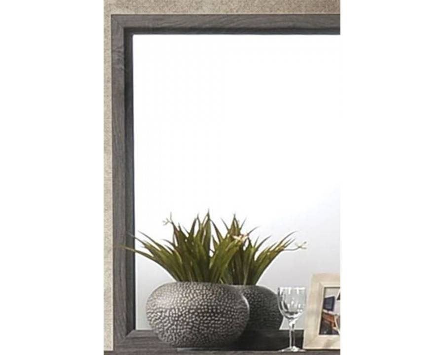 ACME - Valdemar Mirror in Weathered Gray