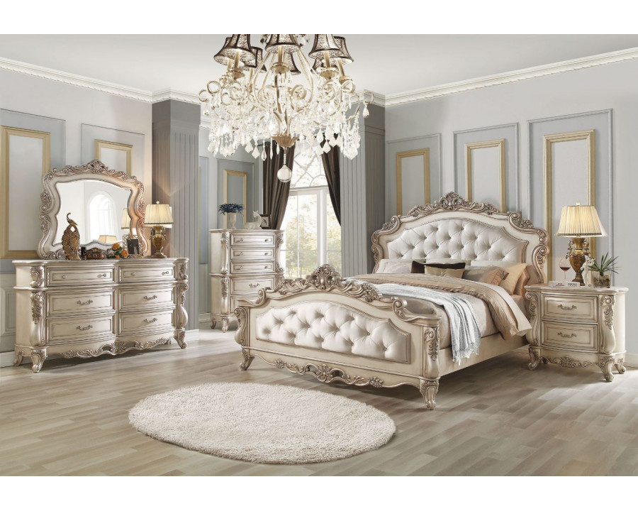 ACME Gorsedd Queen Bed - Golden Ivory