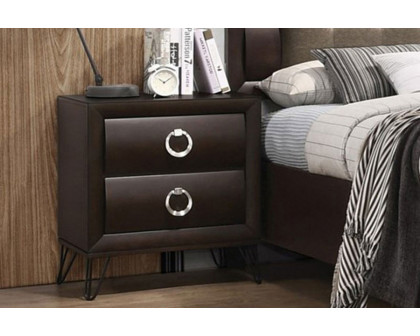 ACME - Tablita Nightstand in Dark Merlot