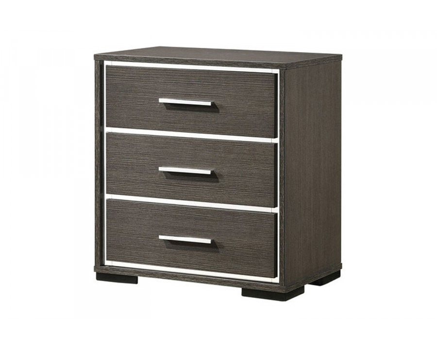 ACME - Escher Nightstand with USB in Gray Oak