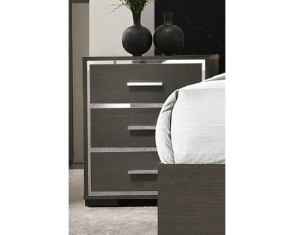 ACME - Escher Nightstand with USB in Gray Oak