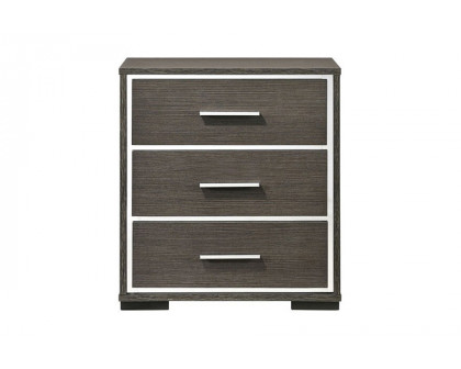 ACME - Escher Nightstand with USB in Gray Oak