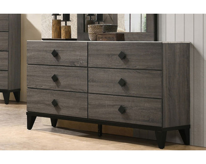 ACME - Avantika Dresser in Faux Marble Top/Rustic Gray Oak