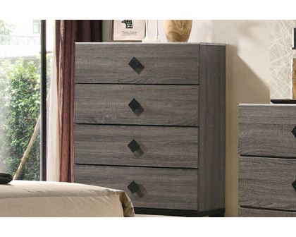 ACME - Avantika Chest in Faux Marble Top/Rustic Gray Oak