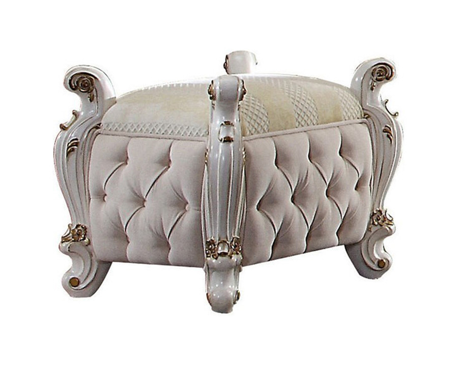 ACME - Picardy Vanity Stool in Antique Pearl