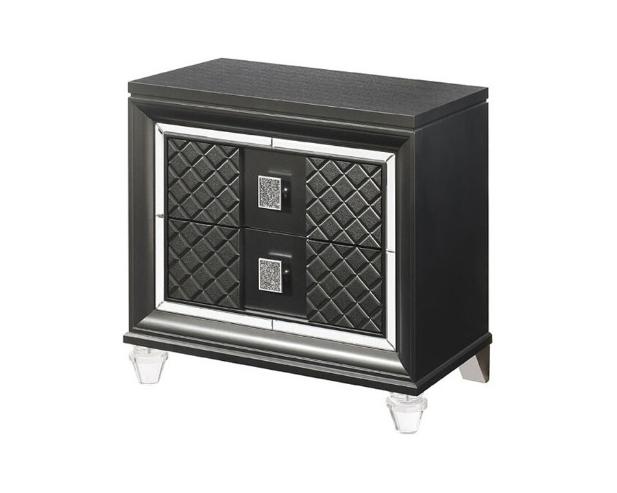 ACME - Sawyer Nightstand in Metallic Gray