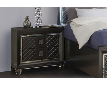 ACME - Sawyer Nightstand in Metallic Gray