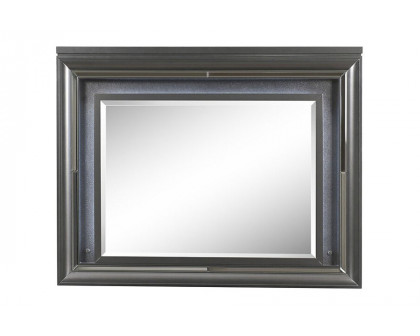 ACME - Sawyer Mirror with Led in Metallic Gray