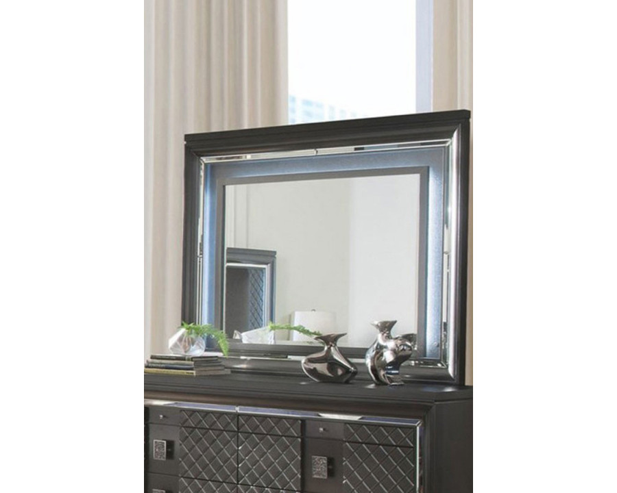 ACME - Sawyer Mirror with Led in Metallic Gray