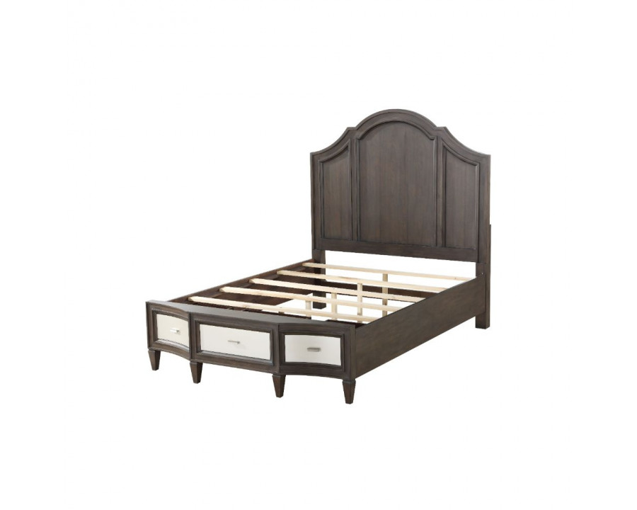 ACME - Peregrine Queen Bed with Storage in Walnut