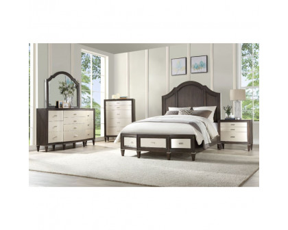 ACME - Peregrine Queen Bed with Storage in Walnut