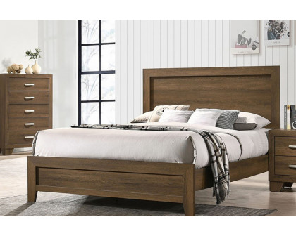 ACME Miquell Panel Bed - Oak, King Size