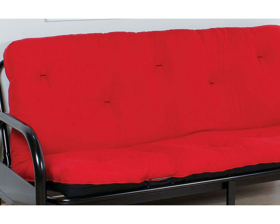 ACME Nabila Full Size Futon Mattress - Red and Black, 6" H