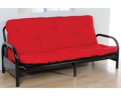 ACME Nabila Full Size Futon Mattress - Red and Black, 6" H