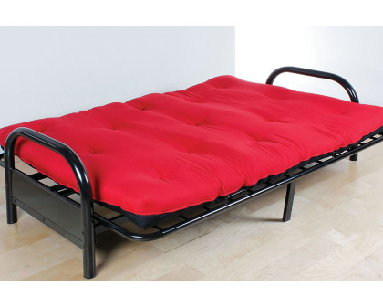 ACME Nabila Full Size Futon Mattress - Red and Black, 6" H