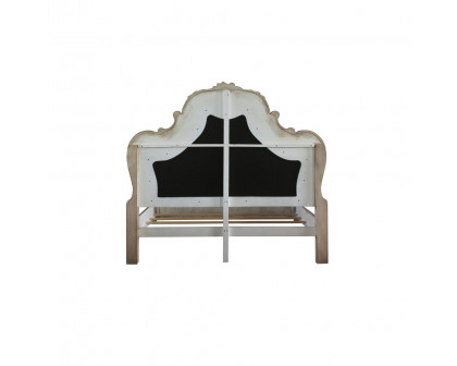 ACME Dresden Queen Bed - Synthetic/Vintage Bone White