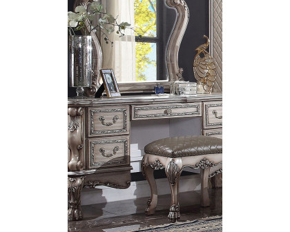 ACME - Dresden Vanity Desk in Vintage Bone White