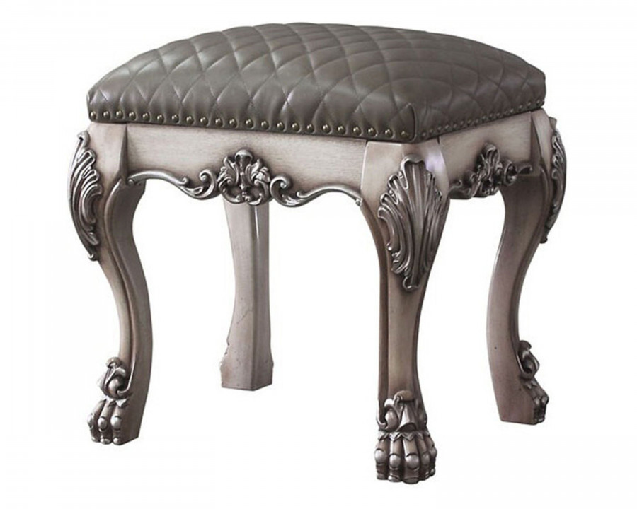 ACME - Dresden Vanity Stool in Vintage Bone White