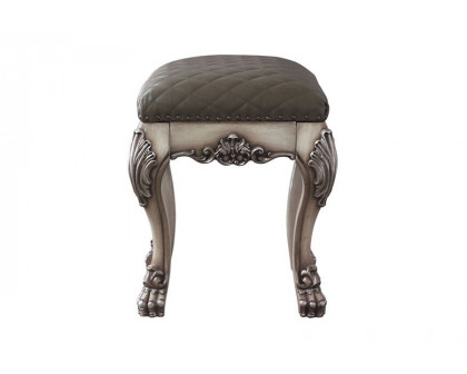 ACME - Dresden Vanity Stool in Vintage Bone White