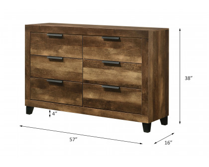 ACME - Morales Dresser in Rustic Oak