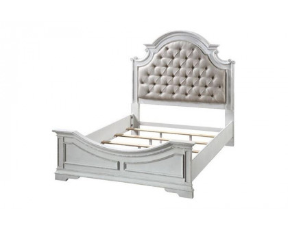 ACME Florian Queen Bed - Beige/Antique White