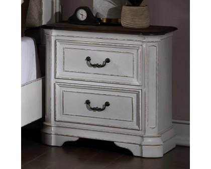 ACME Florian Nightstand - Antique White/Oak