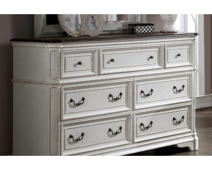 ACME - Florian Dresser in Antique White/Oak