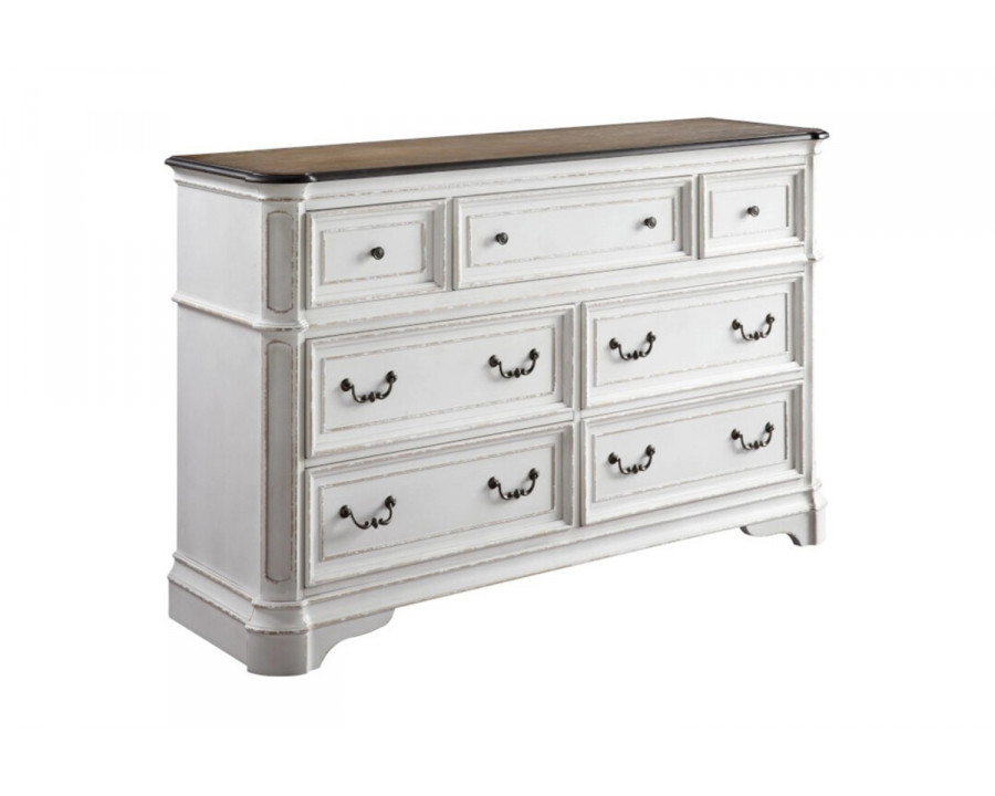 ACME - Florian Dresser in Antique White/Oak