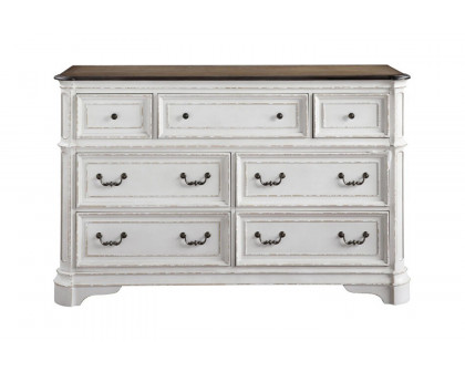 ACME - Florian Dresser in Antique White/Oak