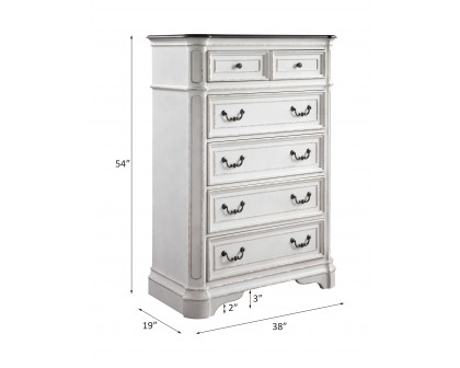 ACME Florian Chest - Antique White/Oak