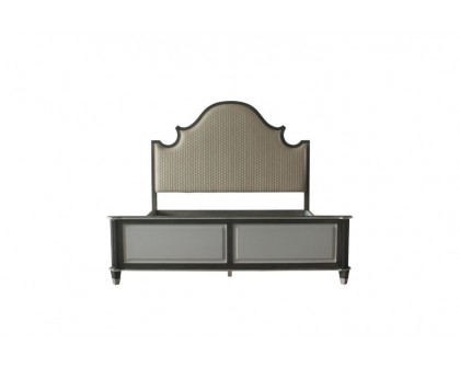 ACME House Beatrice CK Bed - Two Tone Beige Charcoal/Light Gray