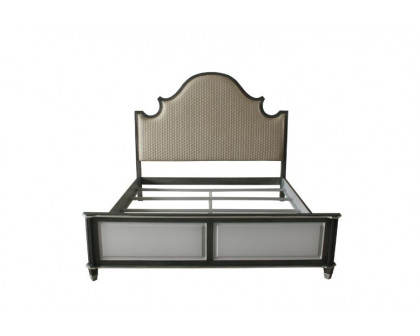 ACME House Beatrice CK Bed - Two Tone Beige Charcoal/Light Gray