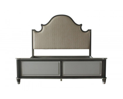 ACME House Beatrice Queen Bed - Beige/Charcoal/Light Gray