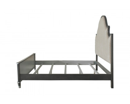 ACME House Beatrice Queen Bed - Beige/Charcoal/Light Gray