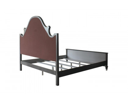 ACME House Beatrice Queen Bed - Beige/Charcoal/Light Gray