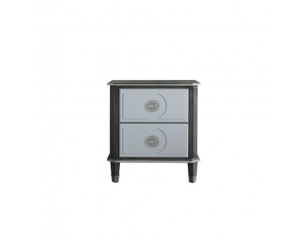 ACME - House Beatrice Nightstand in Charcoal/Light Gray