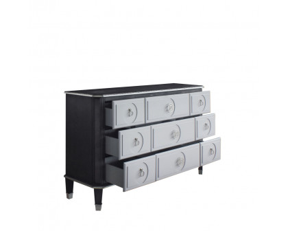 ACME - House Beatrice Dresser in Charcoal/Light Gray