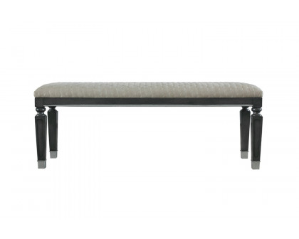 ACME - House Beatrice Bench in Beige/Charcoal