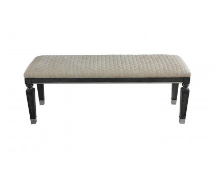 ACME - House Beatrice Bench in Beige/Charcoal