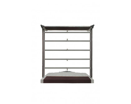 ACME - House Delphine Queen Bed in Two Tone Ivory Charcoal