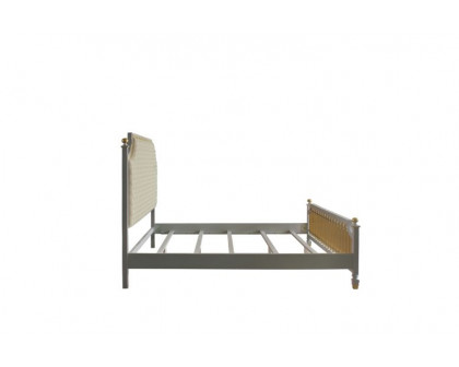 ACME House Marchese CK Bed - Beige/Pearl Gray