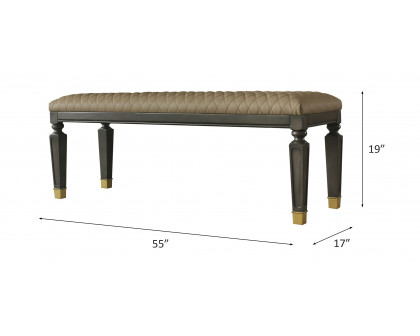 ACME - House Marchese Bench in Tan/Tobacco