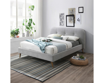 ACME Graves Queen Bed - Gray Fabric