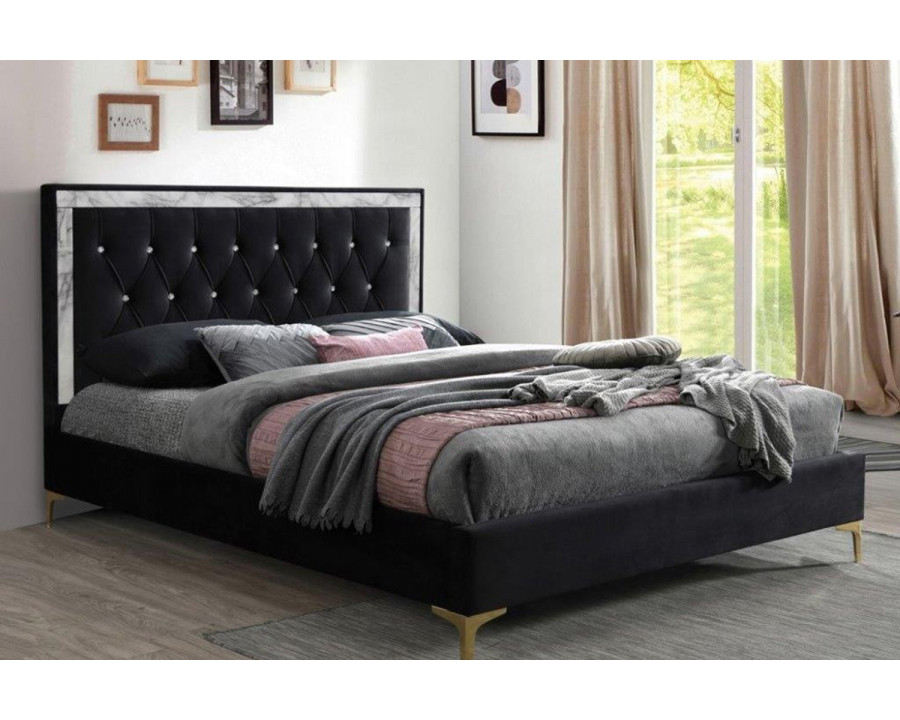 ACME Rowan Eastern King Bed - Black Fabric